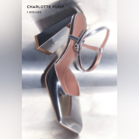 🔥NEW AMINA MUADDI Charlotte Pump Mirror Silver as seen on Amina❤️ - Picture 16 of 16